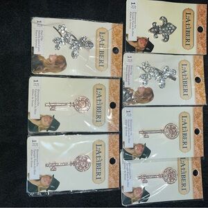 Laliberi Silver and Gold Colored Brooch Set